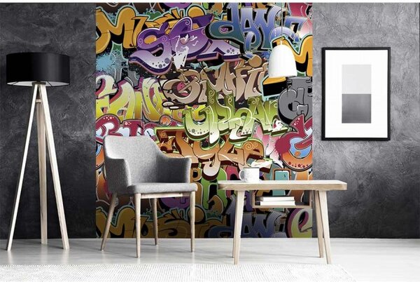 DIMEX | Vliesová fototapeta na stenu Graffiti MS-3-0322 | 225 x 250 cm | viacfarebná