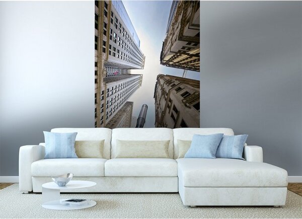DIMEX | Vliesové fototapety na stenu Mrakodrapy na Broadwayi MS-2-0011 | 150 x 250 cm | modrá, béžová