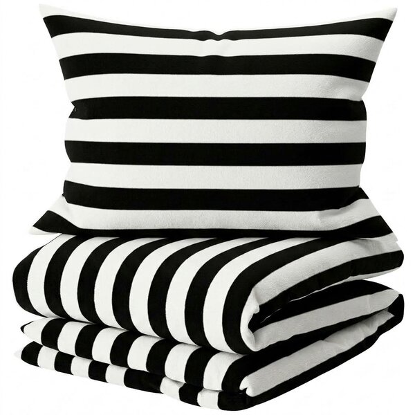 Bavlnené obliečky STRIPE BALANCE čierno-biele Rozmer obliečky: 70 x 90 cm | 140 x 200 cm