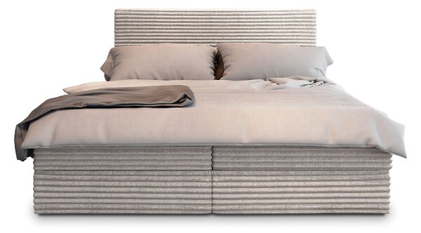 Manželská boxspring posteľ s úložným priestorom Samana 140x200 - krémová