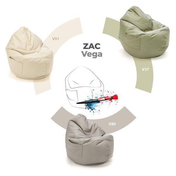 INTERMEDIC SK Sedací vak Zac Vega Farba: V01 - krémový
