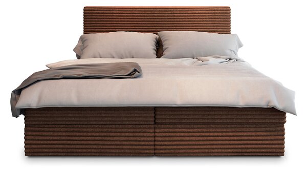 Manželská boxspring posteľ s úložným priestorom Samana 180x200 - tehlová
