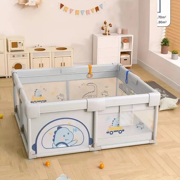 Detská Ohrádka Playfort™ - 180 X 150 Cm, Detská ohrádka PlayFort™ (Sivá) - 180 x 150 cm