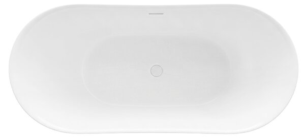 Rea FERRANO Slim, voľne stojaca vaňa 1600×800×720 mm, biela, biela krytka odtoku, REA-W0081