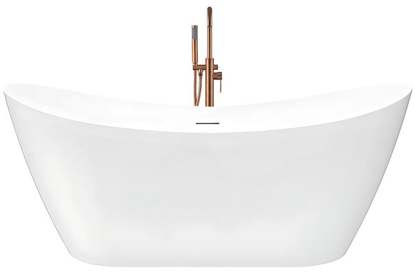 Rea FERRANO Slim, voľne stojaca vaňa 1600×800×720 mm, biela, biela krytka odtoku, REA-W0081