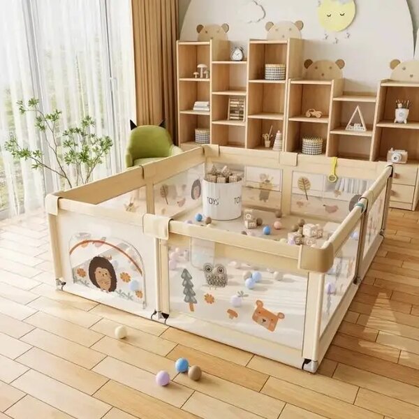 Detská Ohrádka Playfort™ - 180 X 150 Cm, Detská ohrádka PlayFort™ (Sivá) - 180 x 150 cm