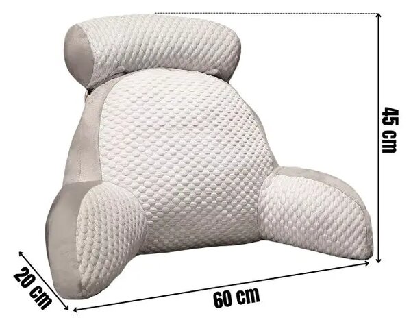 Tricomfort™ Veľký Vankúš Na Opierku, Svetlosivá