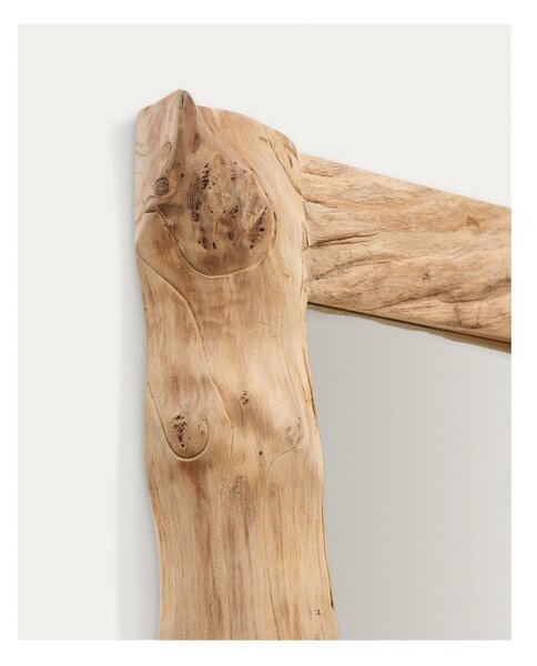 Nástenné zrkadlo s dreveným rámom 105x200 cm Ibro – Kave Home