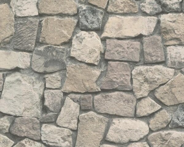 A.S. Création | Vliesová tapeta na stenu Dekora Natur 8595-32 | 0,53 x 10,05 m | hnedá, béžová, šedá