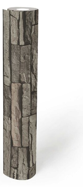 A.S. Création | Vliesová tapeta na stenu Elements 95833-1 | 0,53 x 10,05 m | béžová, čierna, šedá
