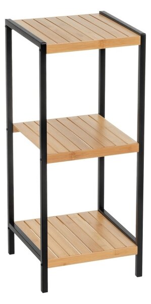 Bambusový regál v čierno-prírodnej farbe 30x70 cm – Casa Selección