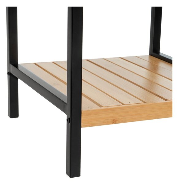 Bambusový regál v čierno-prírodnej farbe 30x70 cm – Casa Selección
