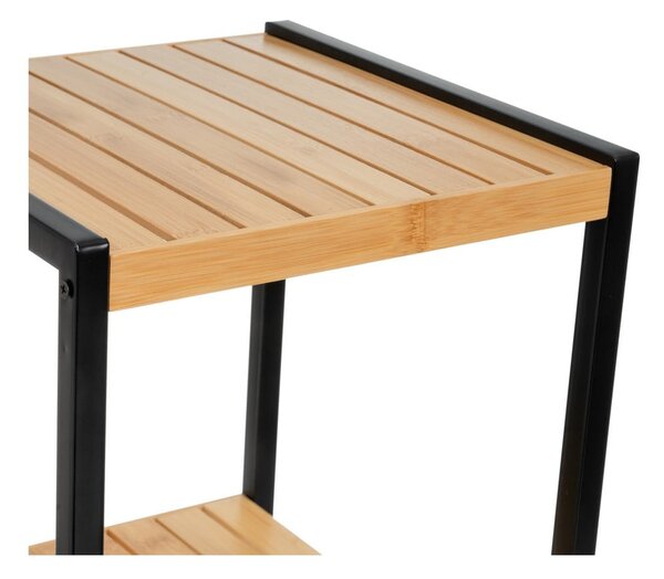 Bambusový regál v čierno-prírodnej farbe 30x70 cm – Casa Selección