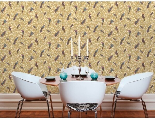 A.S. Création | Vliesová tapeta na stenu Versace 37053-2 | 0,70 x 10,05 m | žltá, hnedá, krémová