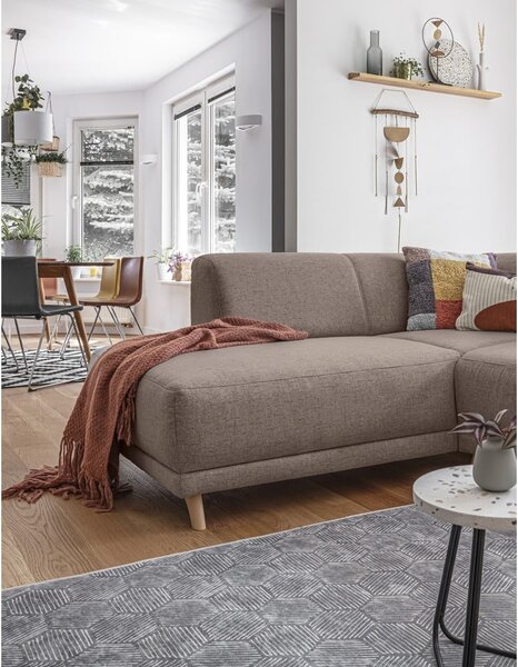Hnedá rozkladacia/s úložným priestorom rohová pohovka (ľavý roh/do L) Classy Sophie – Miuform