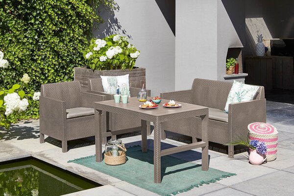 Záhradný stôl ONLY rattan | cappuccino