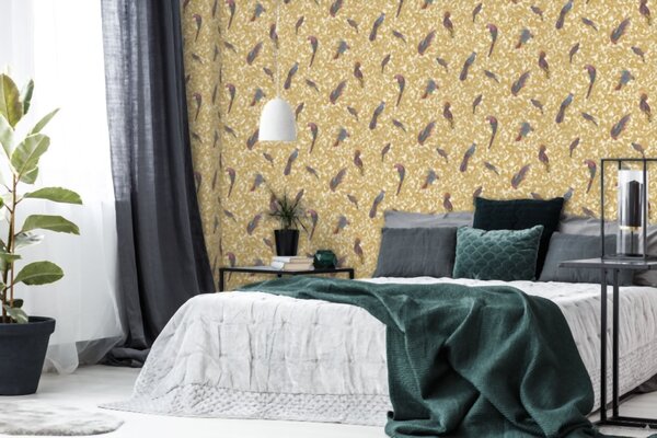 A.S. Création | Vliesová tapeta na stenu Versace 37053-2 | 0,70 x 10,05 m | žltá, hnedá, krémová