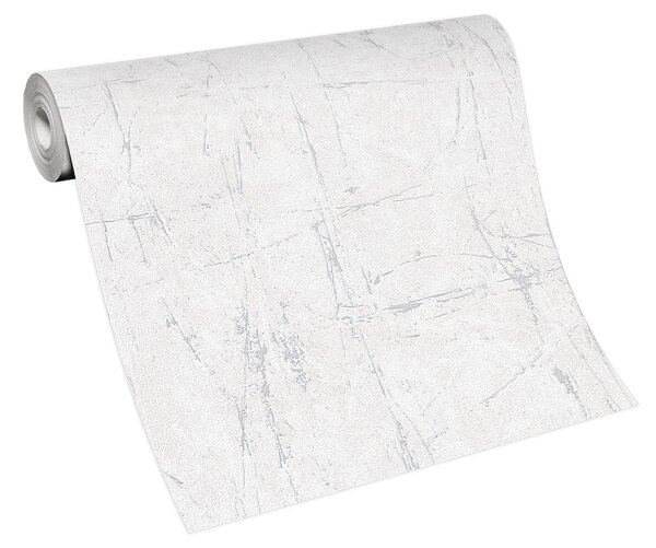 DIMEX | Vliesová tapeta na stenu WPE-901751 | 0,53 x 10,05 m | biela, metalická