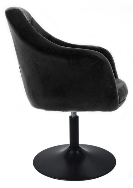 LuxuryForm DESIGN Kreslo ANDORA VELUR na čiernom tanieri - čierne