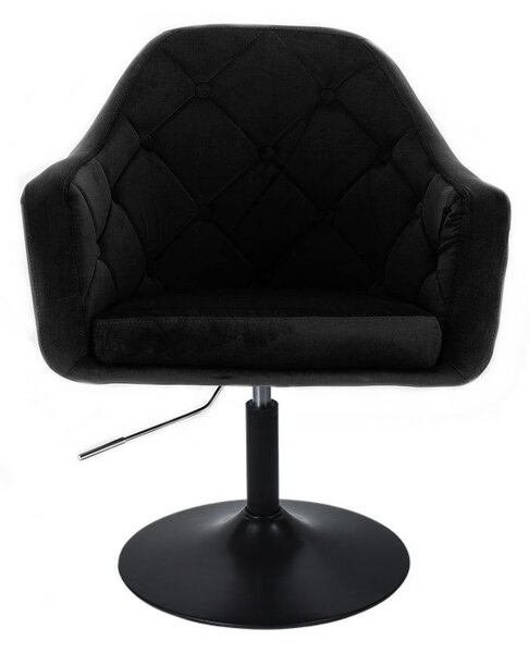 LuxuryForm DESIGN Kreslo ANDORA VELUR na čiernom tanieri - čierne
