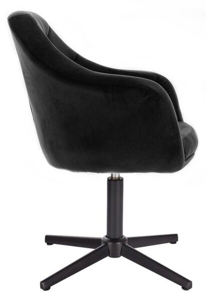 LuxuryForm DESIGN Kreslo ANDORA VELUR na čiernom kříži - čierne