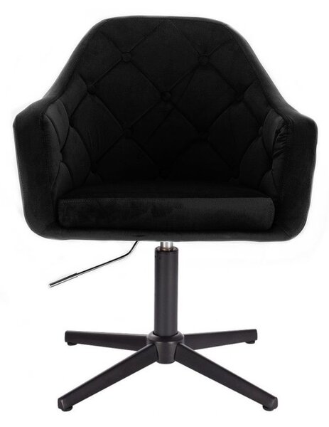 LuxuryForm DESIGN Kreslo ANDORA VELUR na čiernom kříži - čierne