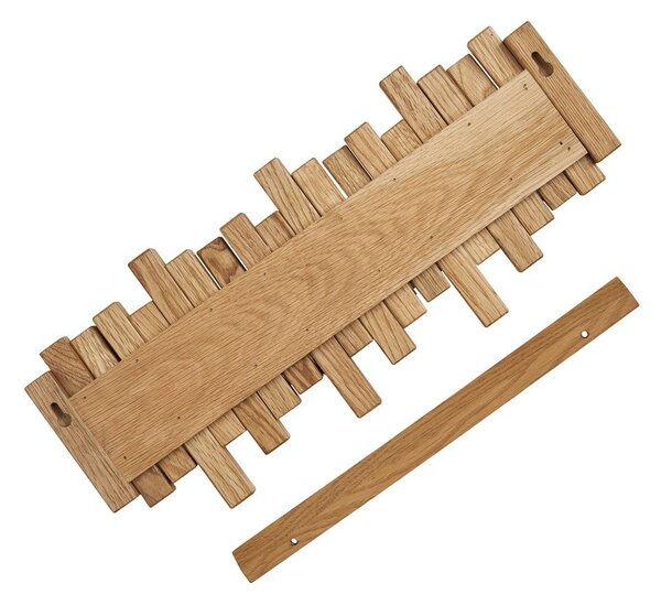 Nástenný vešiak z dubového dreva v prírodnej farbe 3 cm Caltra – House Nordic