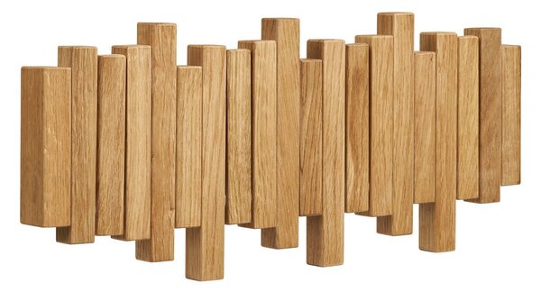 Nástenný vešiak z dubového dreva v prírodnej farbe 3 cm Caltra – House Nordic