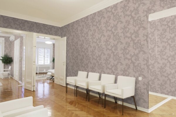 A.S. Création | Vliesová tapeta na stenu Versace 96231-1 | 0,70 x 10,05 m | béžová, šedá, metalická
