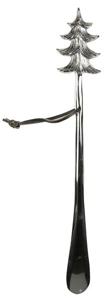 Strieborná kovová lyžica na obúvanie baran Aries - 51cm - Mars & More
