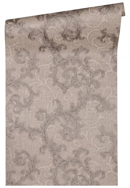 A.S. Création | Vliesová tapeta na stenu Versace 96231-1 | 0,70 x 10,05 m | béžová, šedá, metalická