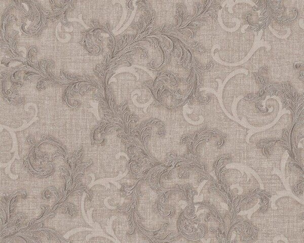 A.S. Création | Vliesová tapeta na stenu Versace 96231-1 | 0,70 x 10,05 m | béžová, šedá, metalická