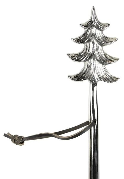 Strieborná kovová lyžica na obúvanie baran Aries - 51cm - Mars & More