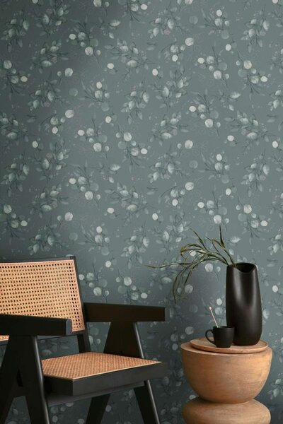 A.S. Création | Vliesová tapeta na stenu Pure Elegance 39768-3 | 0,53 x 10,05 m | zelená, metalická