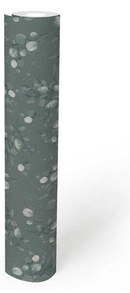 A.S. Création | Vliesová tapeta na stenu Pure Elegance 39768-3 | 0,53 x 10,05 m | zelená, metalická