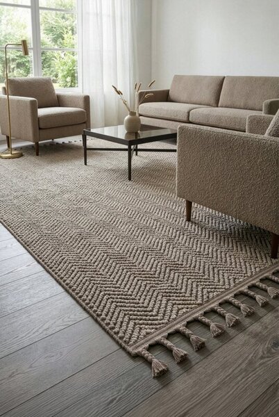 Dekorstudio Koberec BOHO LINEA5, sivobéžový Rozmer koberca: 80x150cm
