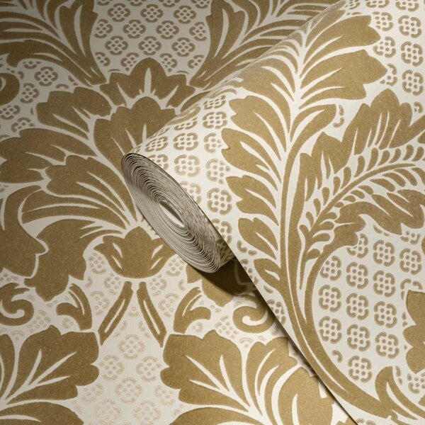 A.S. Création | Vliesová tapeta na stenu Luxury Wallpaper 30544-2 | 0,52 x 10 05 m | metalická, krémová