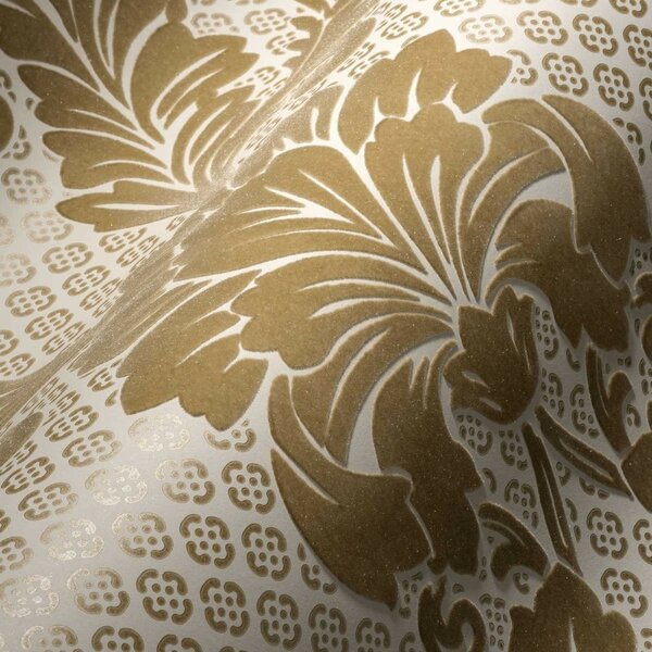 A.S. Création | Vliesová tapeta na stenu Luxury Wallpaper 30544-2 | 0,52 x 10 05 m | metalická, krémová