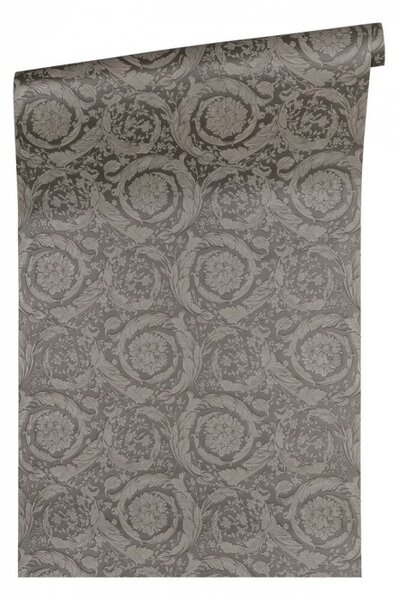A.S. Création | Vliesová tapeta na stenu Versace 93583-6 | 0,70 x 10,05 m | šedá, metalická