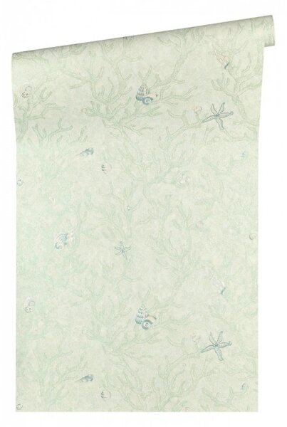 A.S. Création | Vliesová tapeta na stenu Versace 34496-2 | 0,70 x 10,05 m | metalická, zelená