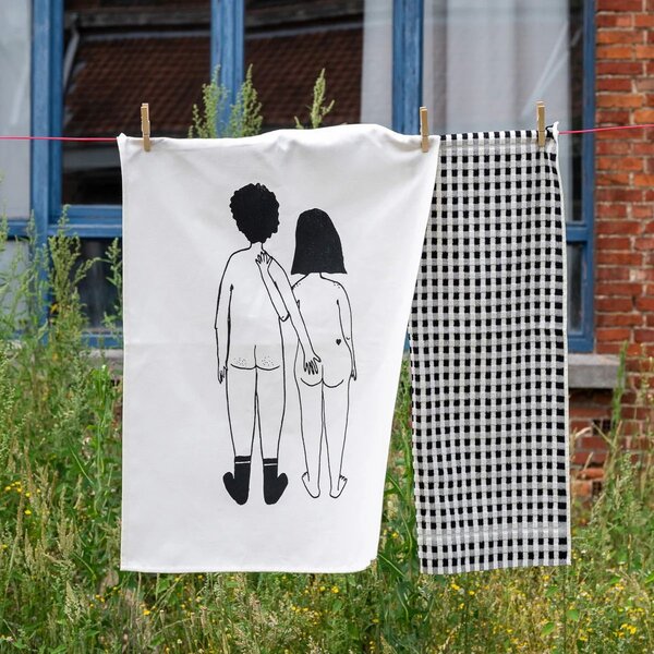 Bavlnená utierka Naked Couple – set 2 ks