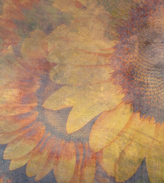 DIMEX | Vliesová fototapeta na stenu Abstrakt slnečnice MS-3-0383 | 225 x 250 cm | žltá, oranžová