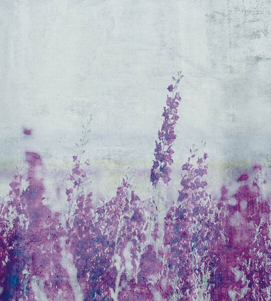 DIMEX | Vliesová fototapeta na stenu Abstrakt levandule MS-3-0365 | 225 x 250 cm | fialová, šedá