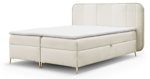 Čalúnená boxspring posteľ s matracom Fandy 120x200 - biela