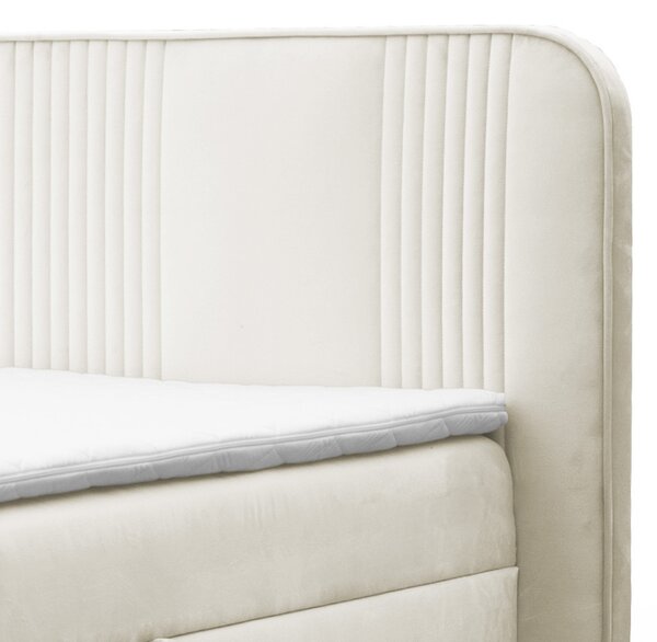 Čalúnená boxspring posteľ s matracom Fandy 120x200 - biela