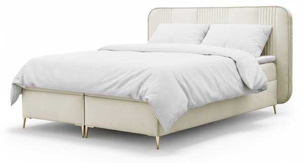 Čalúnená boxspring posteľ s matracom Fandy 120x200 - biela