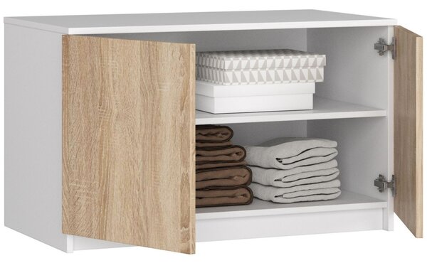 Ak furniture Nástavec na skriňu Star 90 cm biely/sonoma