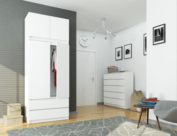 Ak furniture Nástavec na skriňu Star 90 cm biely