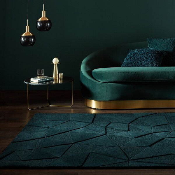 Flair Rugs , Kusový koberec Moderno Shard Teal, 120x170, modrá, chodba / predsieň
