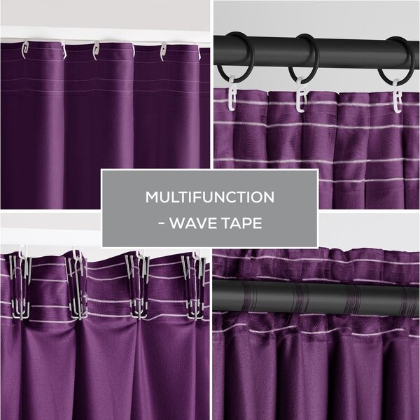 Fialový zamatový dimout záves 140x245 cm Pleat – Restilo